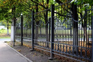 iron fence rusting